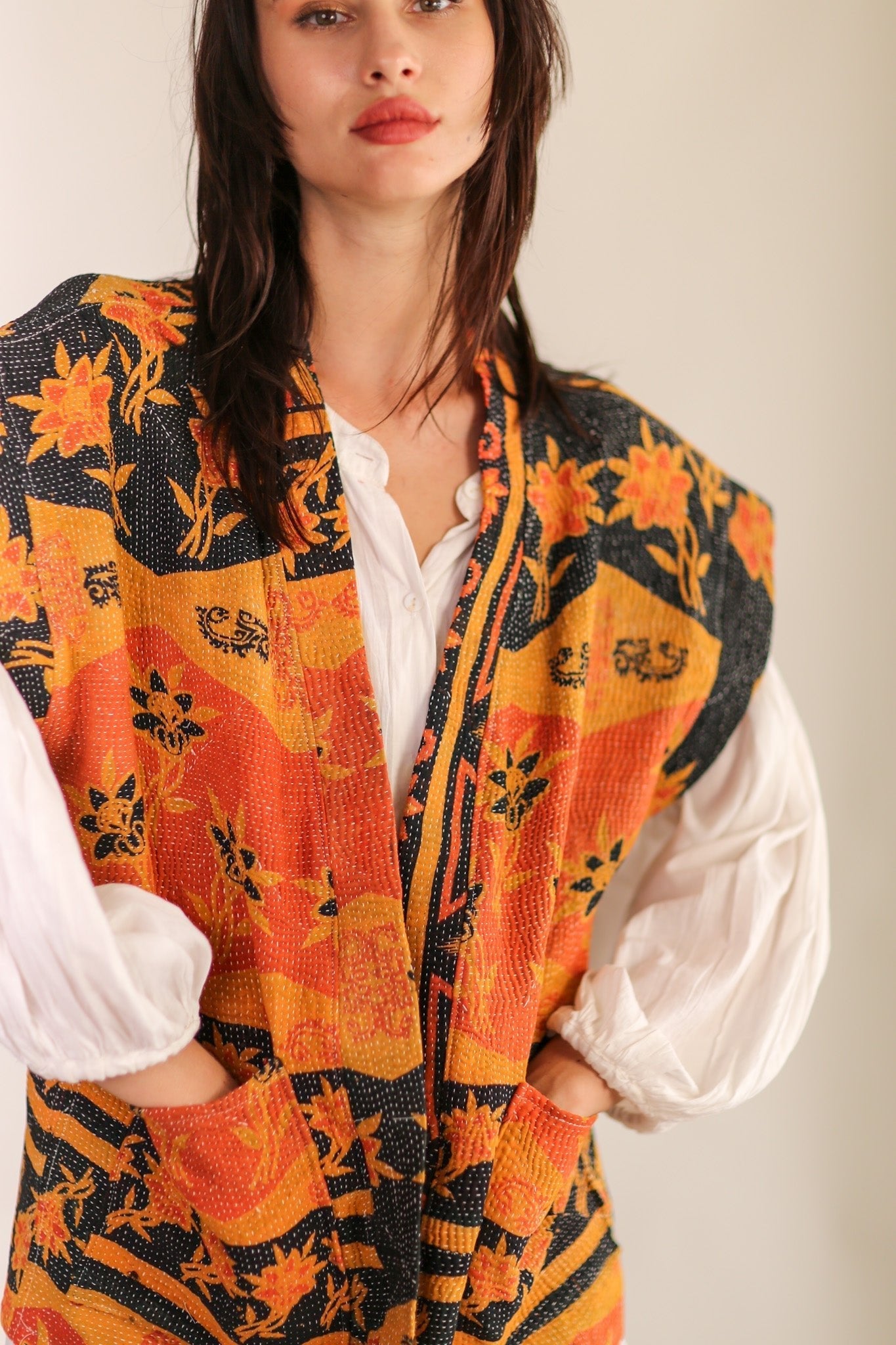 KIMONO VEST YUVAL - BANGKOK TAILOR CLOTHING STORE - HANDMADE CLOTHING