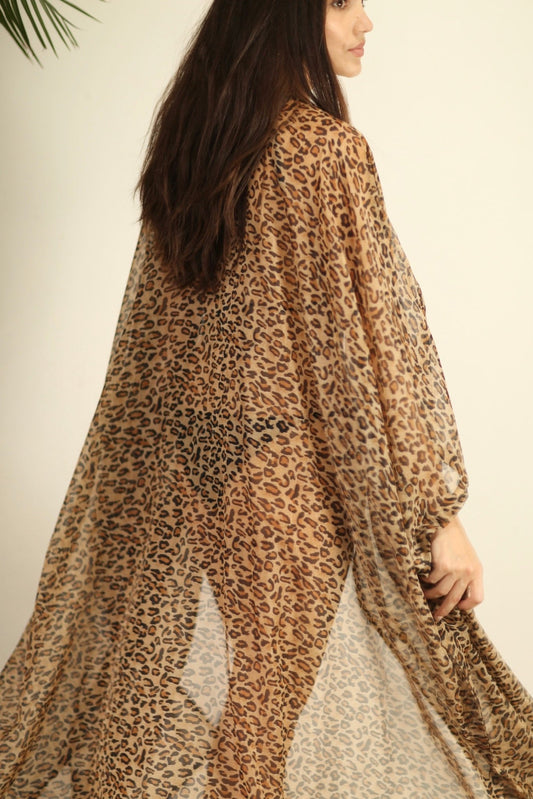 KRATOS CHEETAH LEOPARD PRINT KIMONO - BANGKOK TAILOR CLOTHING STORE - HANDMADE CLOTHING