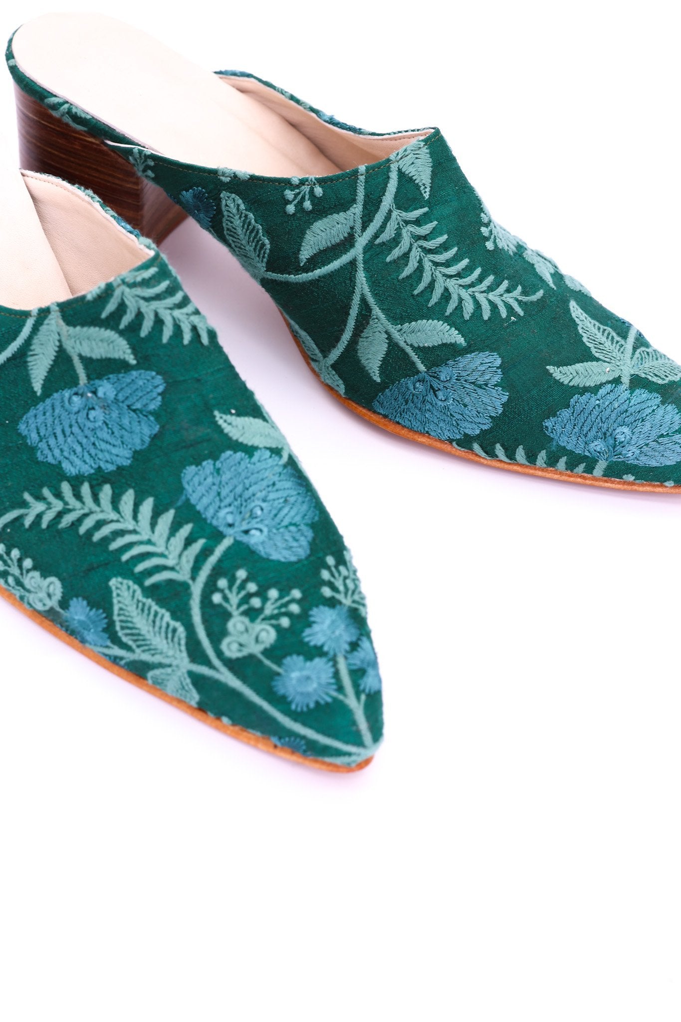 LAVENDER HEELED MULES ELLIE - BANGKOK TAILOR CLOTHING STORE - HANDMADE CLOTHING