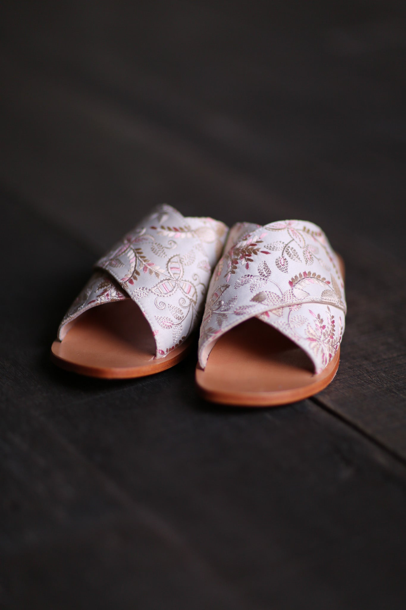 LEATHER SOLE SLIP ON SANDALS PHILOMENE - BANGKOK TAILOR CLOTHING STORE - HANDMADE CLOTHING