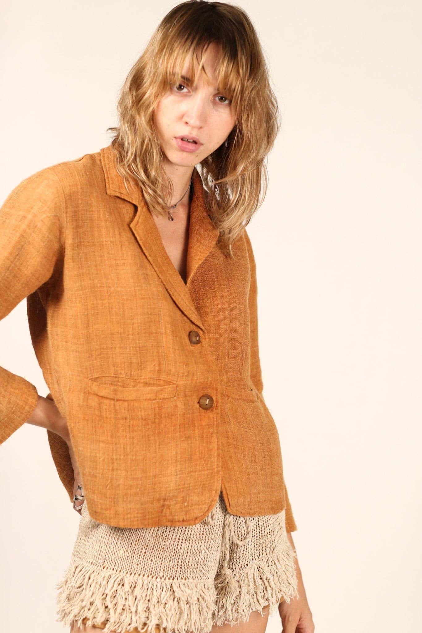 LINEN BLAZER JACKET KEILI - BANGKOK TAILOR CLOTHING STORE - HANDMADE CLOTHING