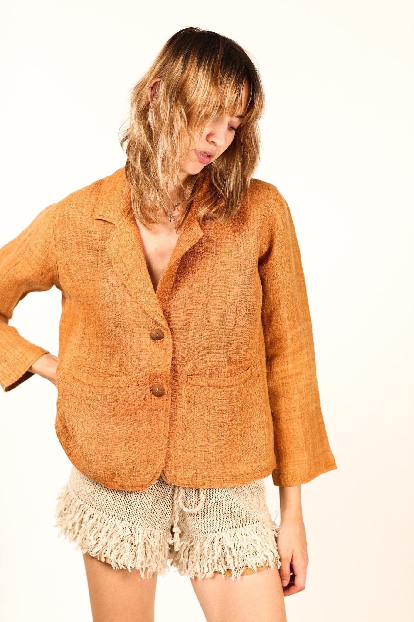 LINEN BLAZER JACKET KEILI - BANGKOK TAILOR CLOTHING STORE - HANDMADE CLOTHING