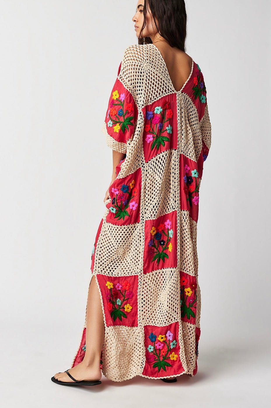 LOVE STORY CROCHET MAXI KAFTAN - BANGKOK TAILOR CLOTHING STORE - HANDMADE CLOTHING