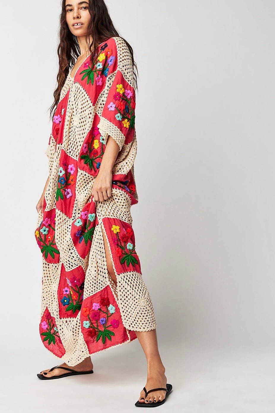 LOVE STORY CROCHET MAXI KAFTAN - BANGKOK TAILOR CLOTHING STORE - HANDMADE CLOTHING