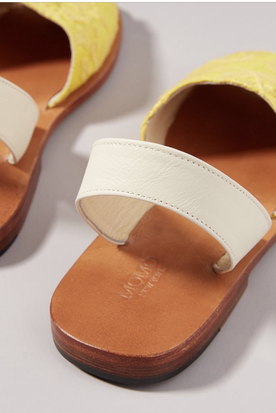 MOMO DESIGN X ANTHROPOLOGIE DESSA BACK SLING LEATHER SANDALS - BANGKOK TAILOR CLOTHING STORE - HANDMADE CLOTHING