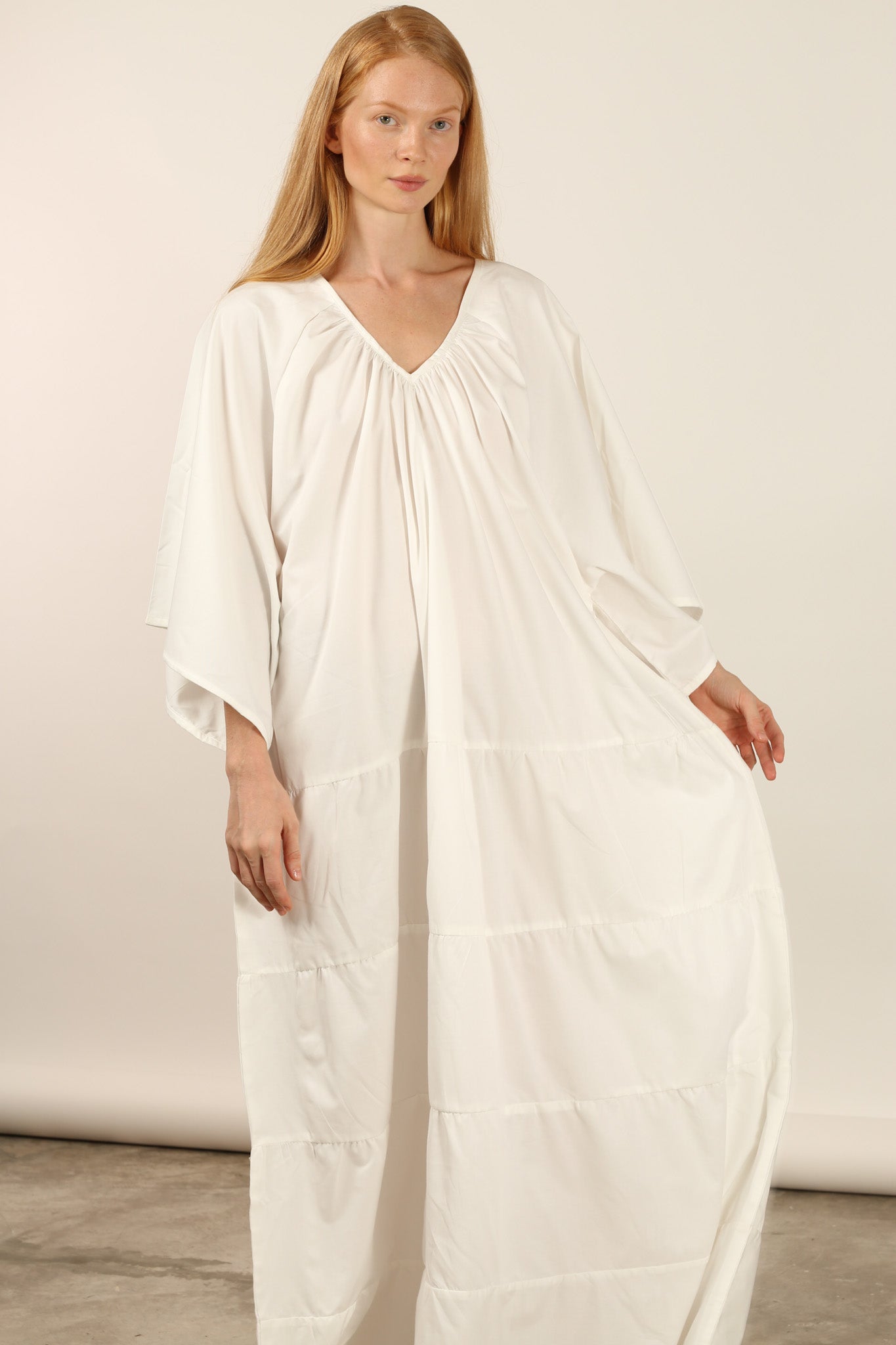 MY COMFY COTTON KAFTAN DRESS GILA - BANGKOK TAILOR CLOTHING STORE - HANDMADE CLOTHING