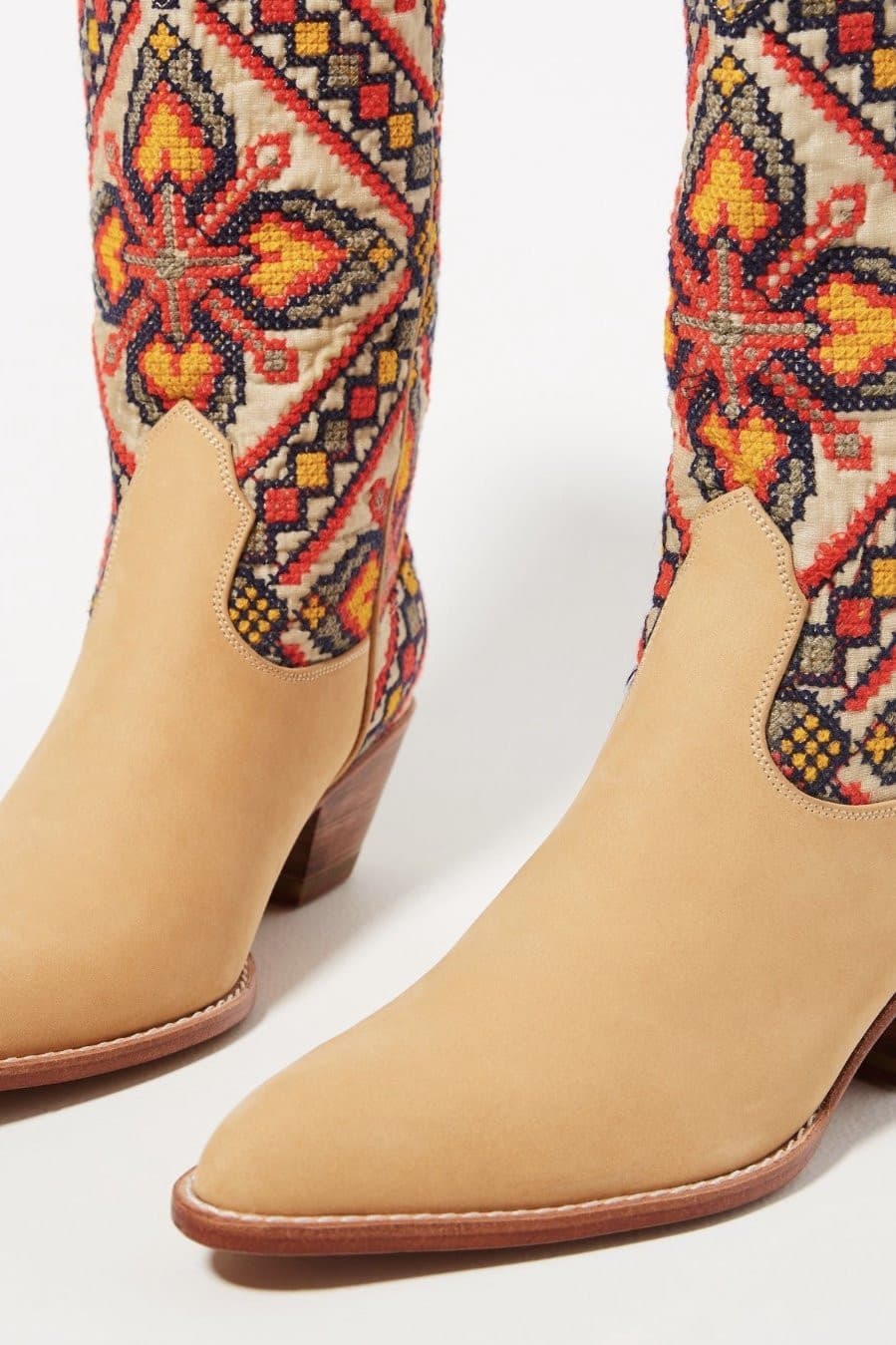 NEEDLESTITCH EMBROIDERED WESTERN BOOTS X ANTHROPOLOGIE - BANGKOK TAILOR CLOTHING STORE - HANDMADE CLOTHING