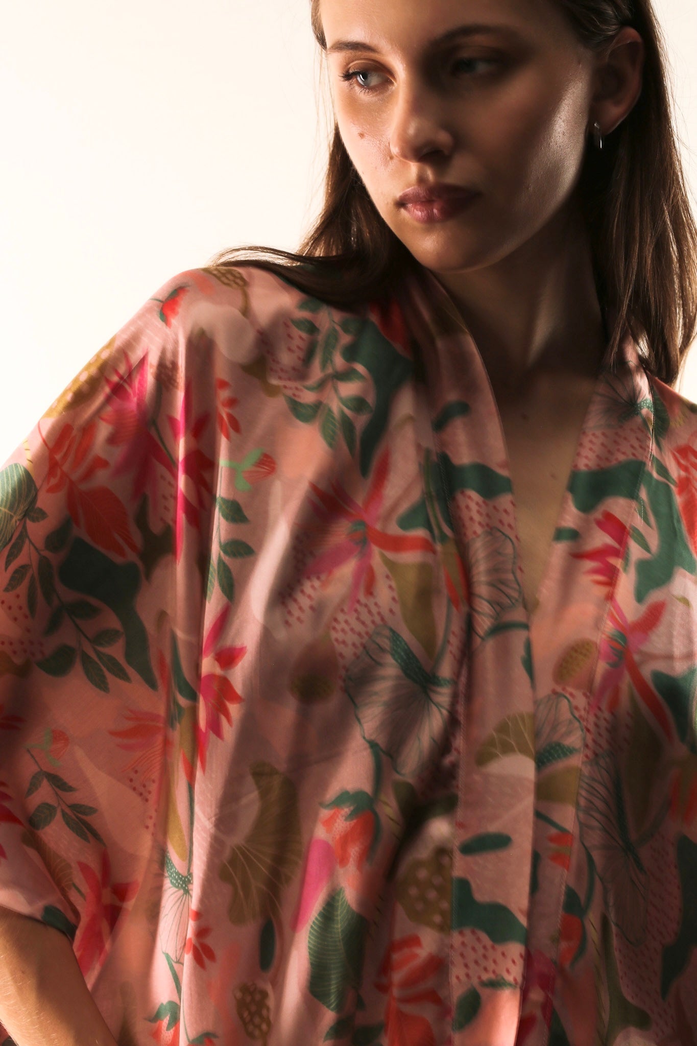 PINK FOREST KIMONO WEISA - BANGKOK TAILOR CLOTHING STORE - HANDMADE CLOTHING