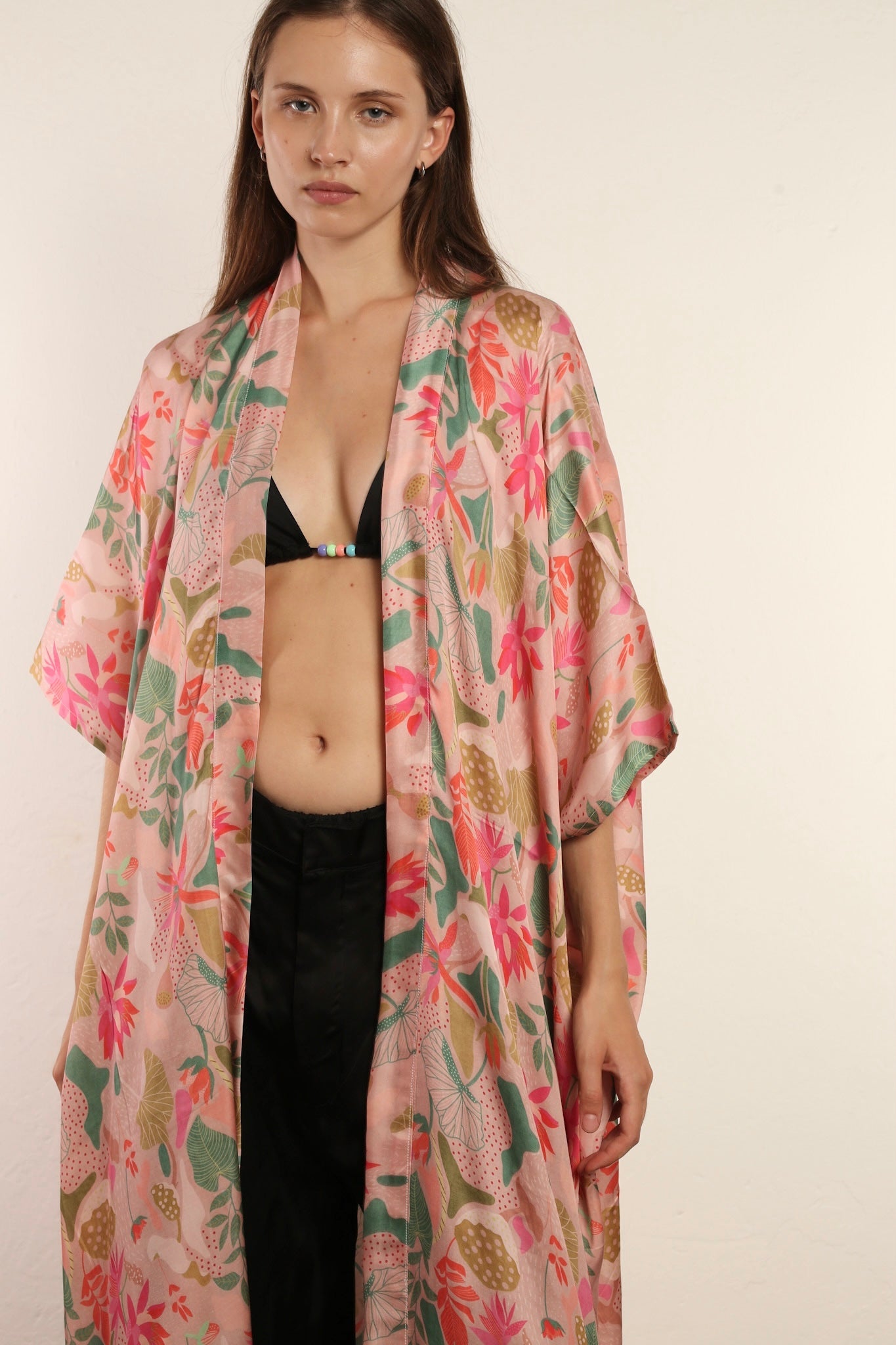 PINK FOREST KIMONO WEISA - BANGKOK TAILOR CLOTHING STORE - HANDMADE CLOTHING