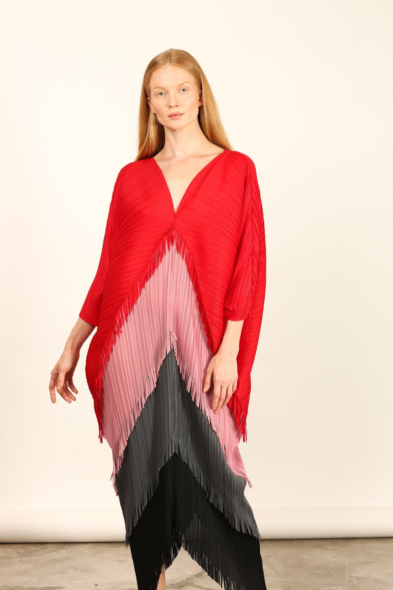 PLEATED KAFTAN DRESS MARA - BANGKOK TAILOR CLOTHING STORE - HANDMADE CLOTHING