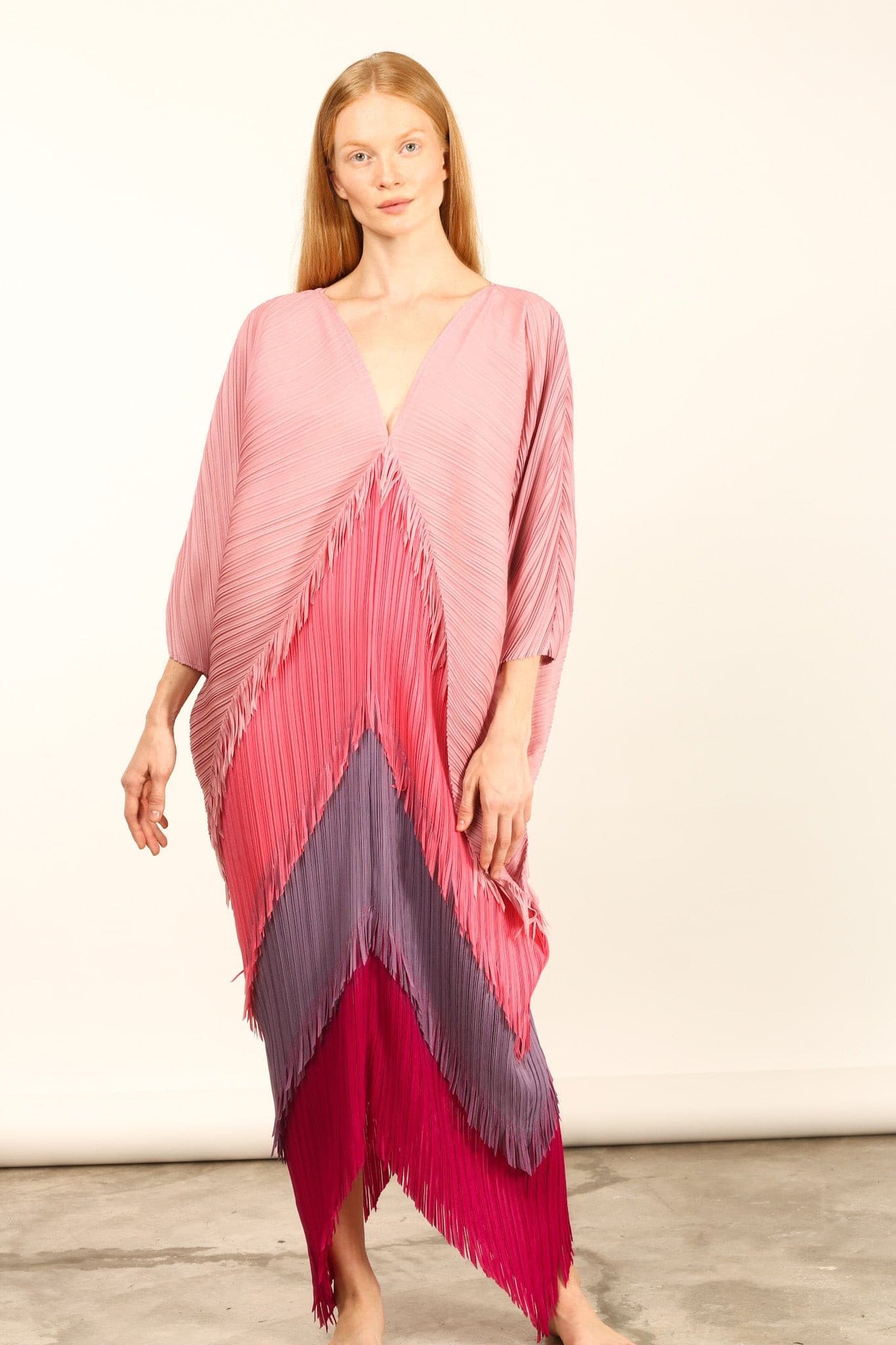 PLEATED KAFTAN DRESS MARA - BANGKOK TAILOR CLOTHING STORE - HANDMADE CLOTHING