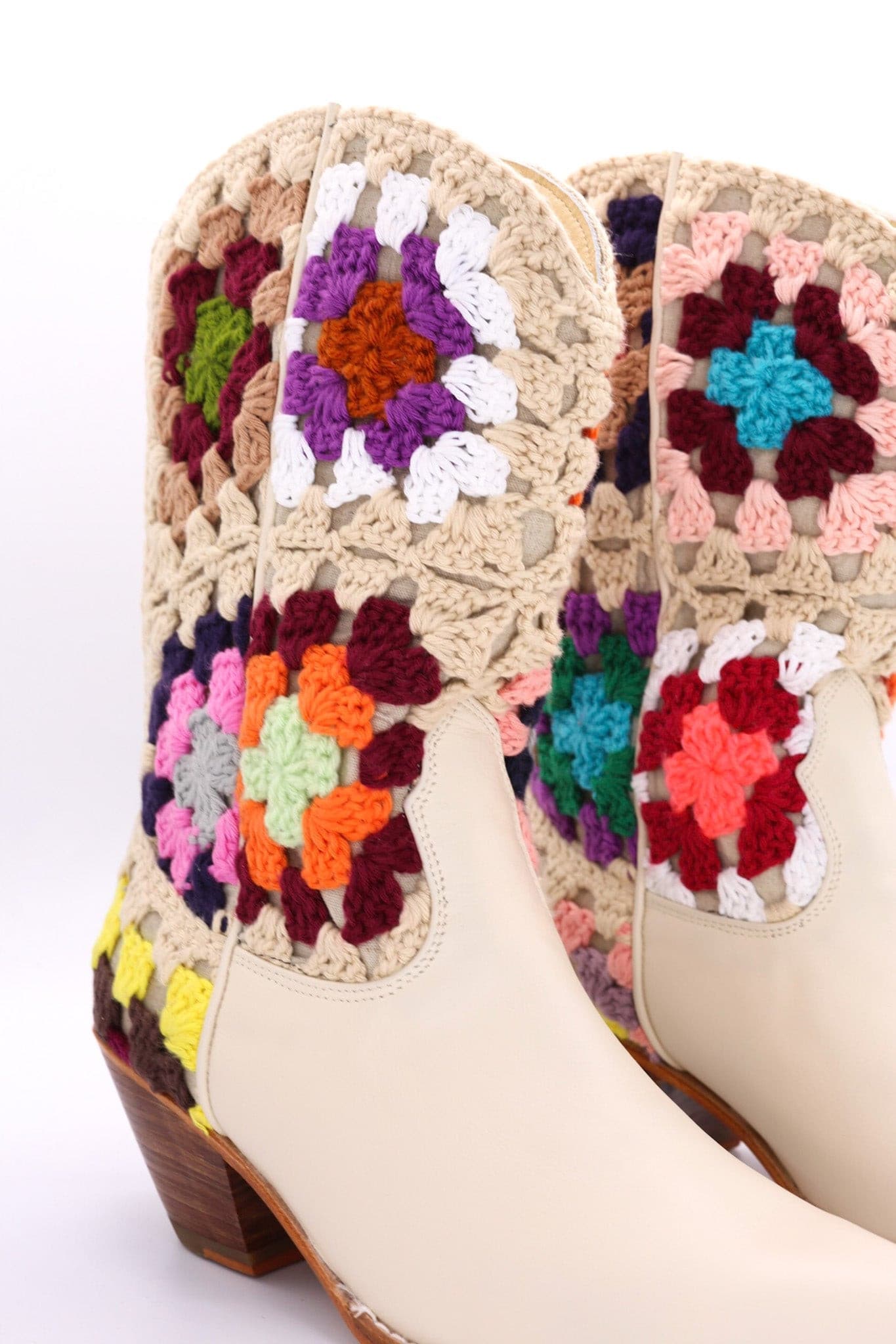 SELINA CROCHET WESTERN BOOTS - BANGKOK TAILOR CLOTHING STORE - HANDMADE CLOTHING