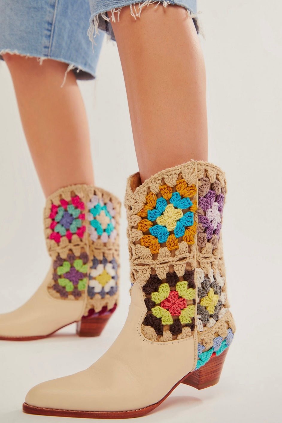 SELINA CROCHET WESTERN BOOTS - BANGKOK TAILOR CLOTHING STORE - HANDMADE CLOTHING