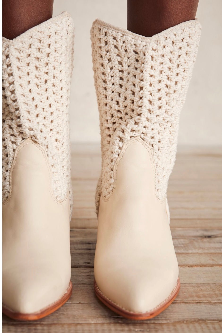 SELINA CROCHET WESTERN BOOTS - BANGKOK TAILOR CLOTHING STORE - HANDMADE CLOTHING