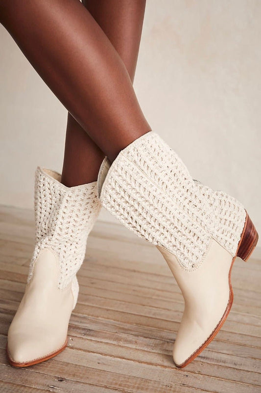 SELINA CROCHET WESTERN BOOTS - BANGKOK TAILOR CLOTHING STORE - HANDMADE CLOTHING