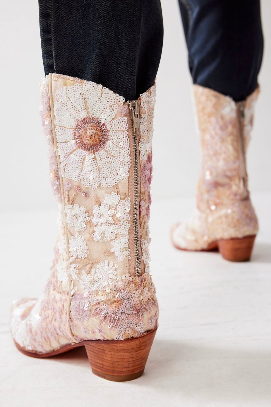 SELINA SEQUIN EMBELLESHED BOOTS - BANGKOK TAILOR CLOTHING STORE - HANDMADE CLOTHING