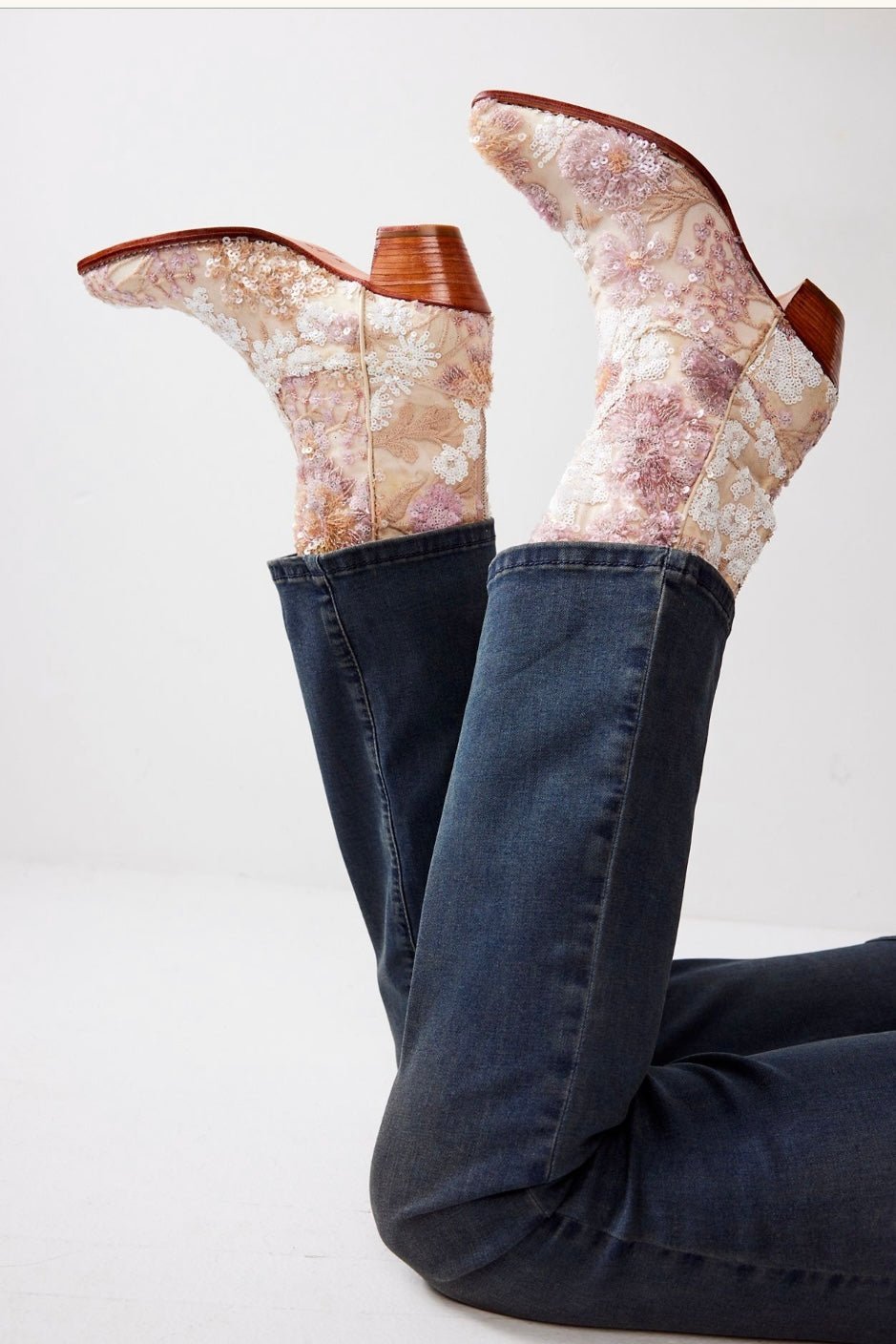 SELINA SEQUIN EMBELLESHED BOOTS - BANGKOK TAILOR CLOTHING STORE - HANDMADE CLOTHING