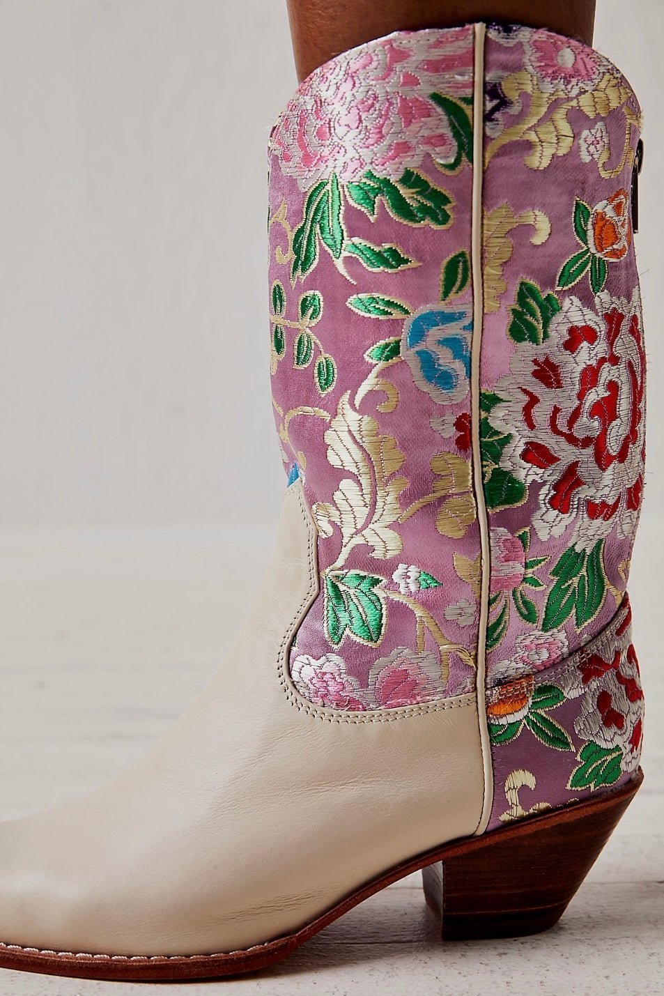 SELINA WESTERN CHINESE SILK BOOTS - BANGKOK TAILOR CLOTHING STORE - HANDMADE CLOTHING