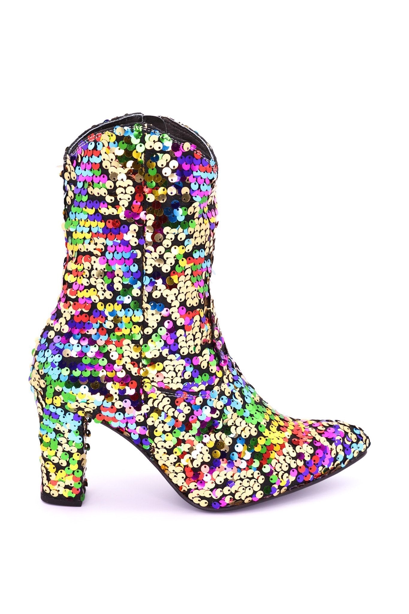 SEQUIN ANKLE BOOTS CARLOTTA - BANGKOK TAILOR CLOTHING STORE - HANDMADE CLOTHING