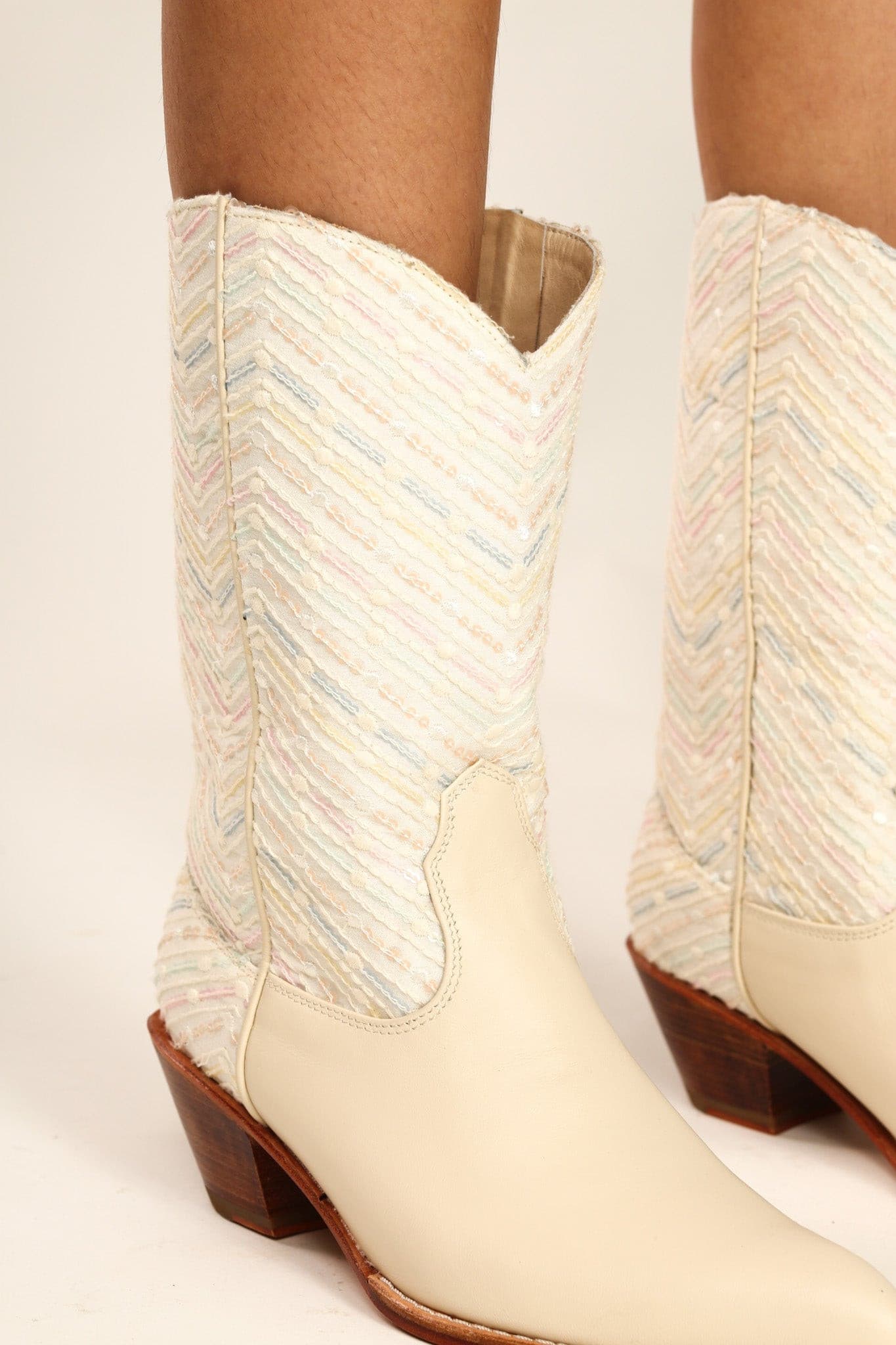 SEQUIN EMBROIDERED BOOTS NANCY - BANGKOK TAILOR CLOTHING STORE - HANDMADE CLOTHING