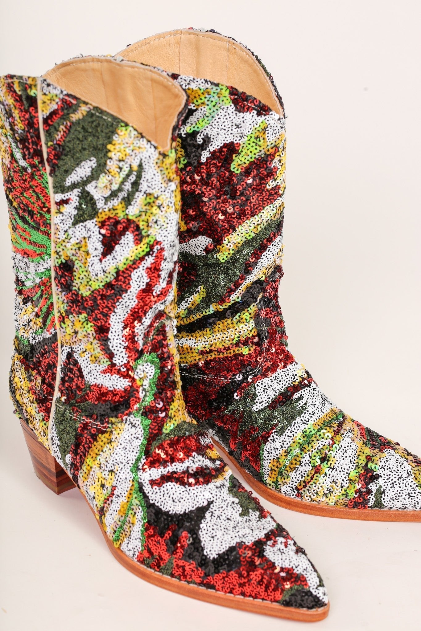 SEQUIN EMBROIDERED BOOTS SWIFT - BANGKOK TAILOR CLOTHING STORE - HANDMADE CLOTHING