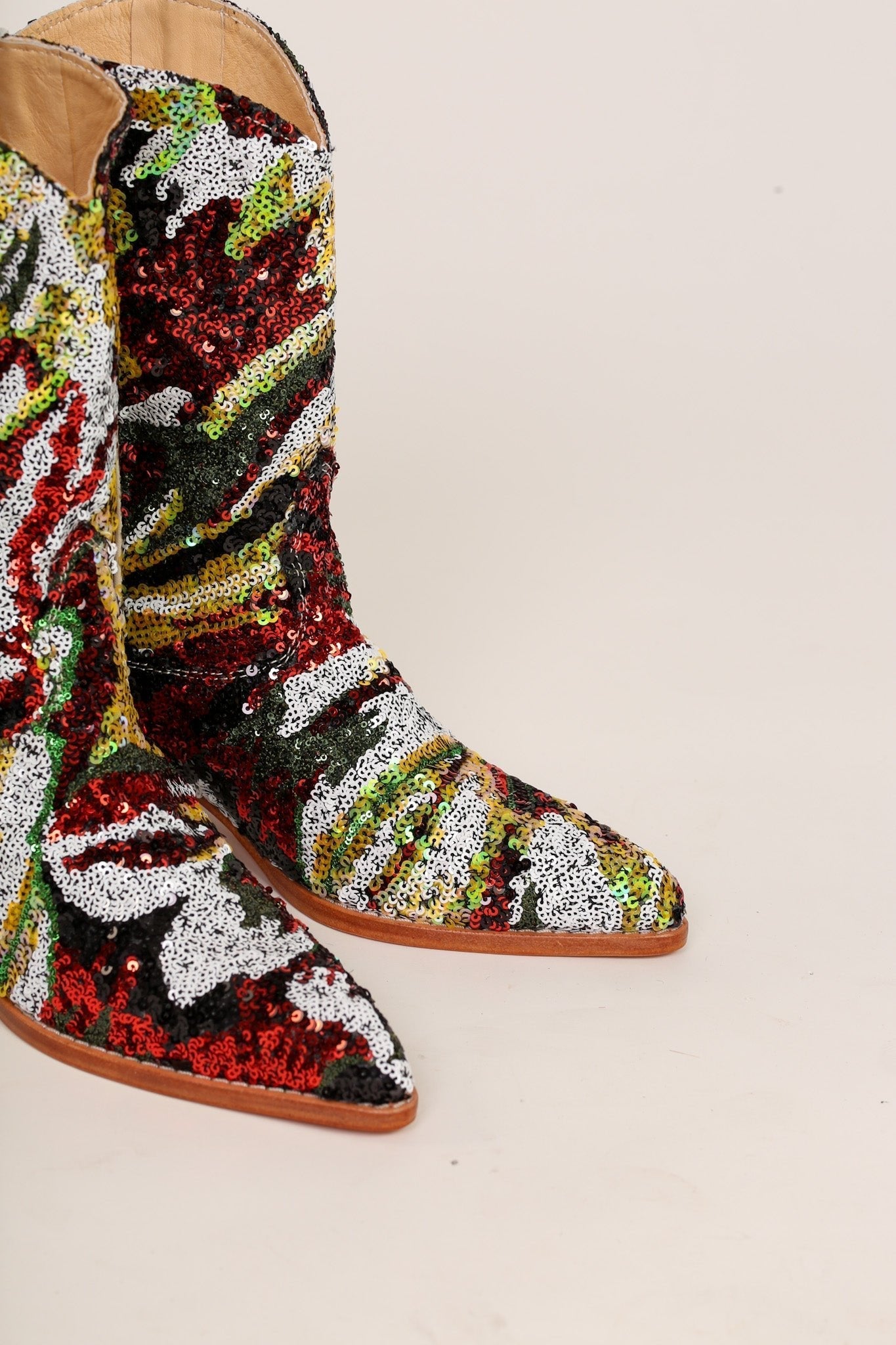 SEQUIN EMBROIDERED BOOTS SWIFT - BANGKOK TAILOR CLOTHING STORE - HANDMADE CLOTHING