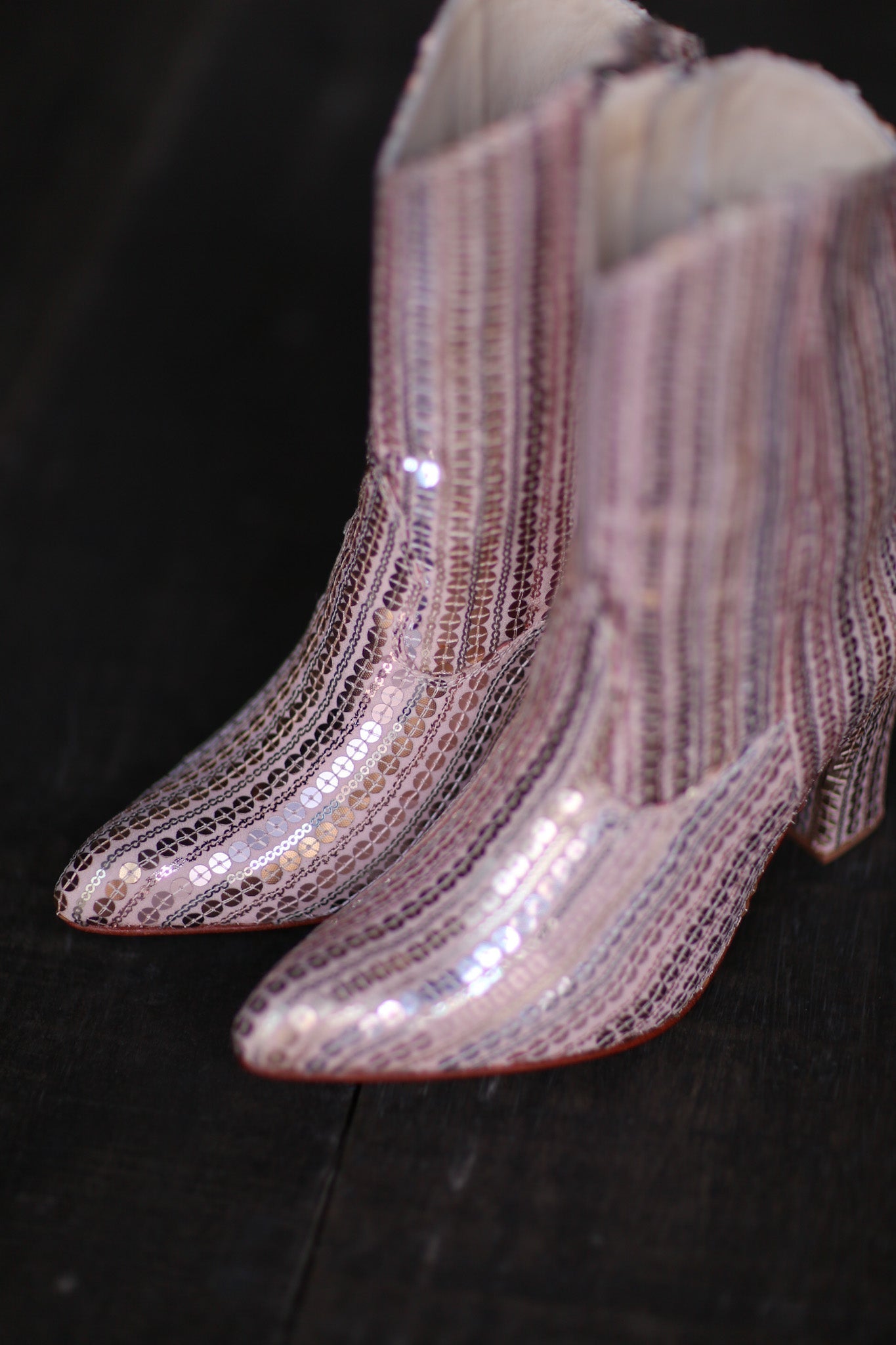 SEQUIN EMBROIDERED HEELED BOOTS SALIB - BANGKOK TAILOR CLOTHING STORE - HANDMADE CLOTHING