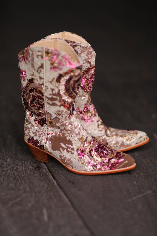 SEQUIN EMBROIDERED WESTERN BOOTS INGA - BANGKOK TAILOR CLOTHING STORE - HANDMADE CLOTHING
