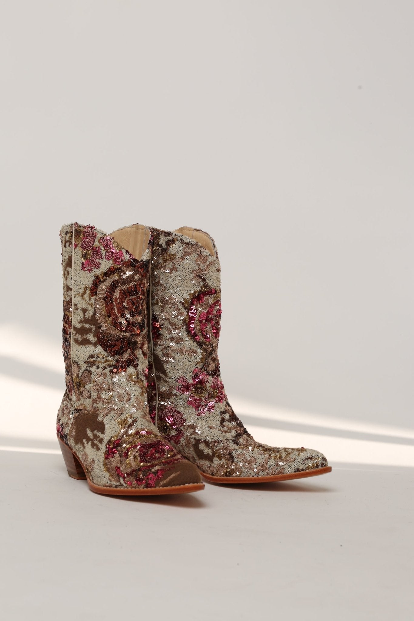 SEQUIN EMBROIDERED WESTERN BOOTS INGA - BANGKOK TAILOR CLOTHING STORE - HANDMADE CLOTHING