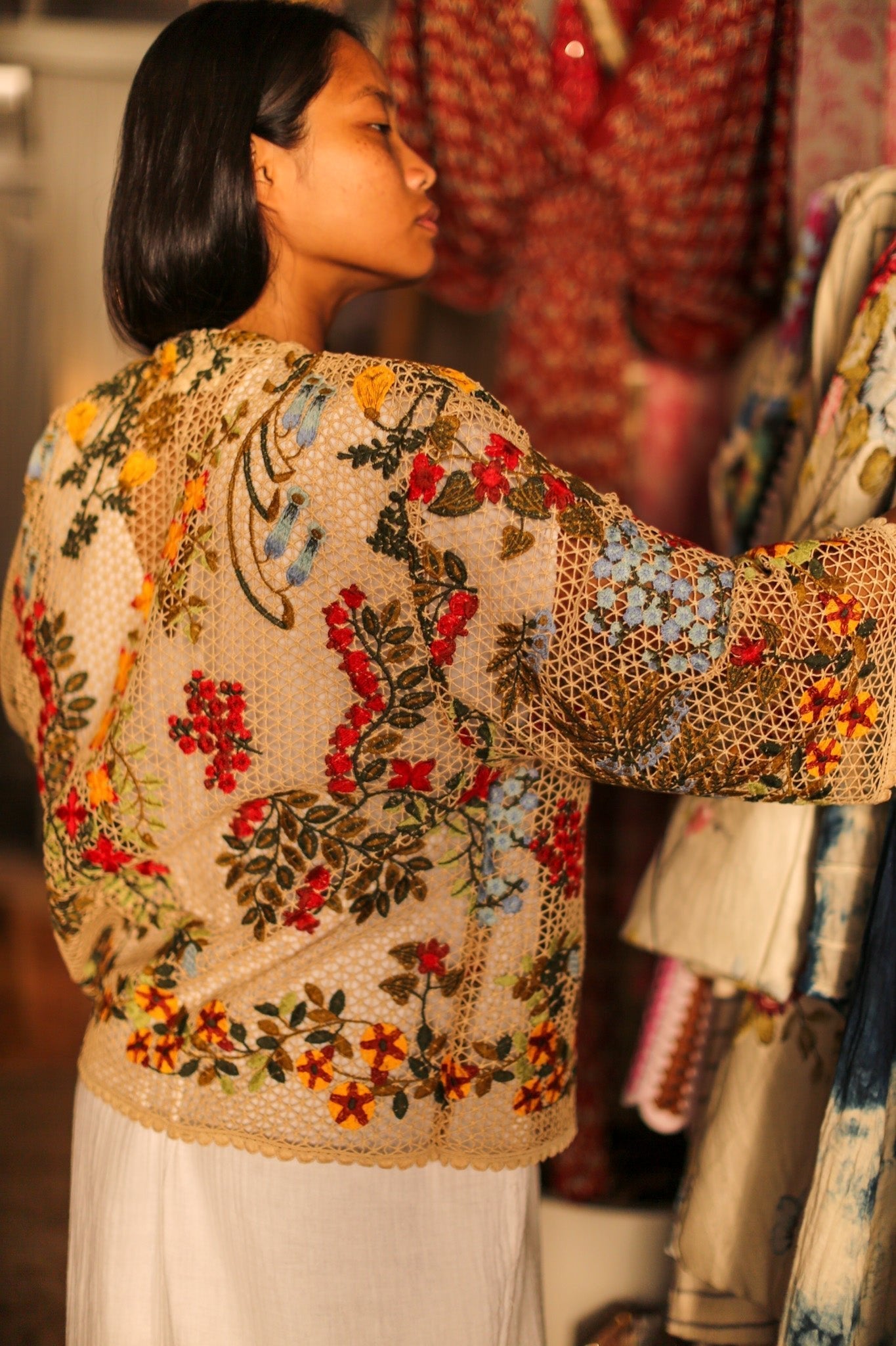 SHORT KIMONO JACKET DEBBIE - BANGKOK TAILOR CLOTHING STORE - HANDMADE CLOTHING