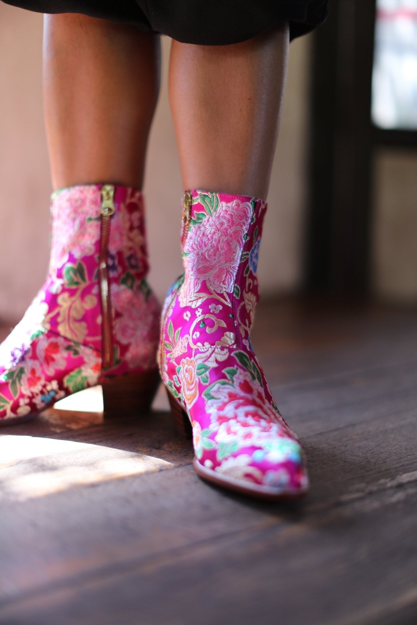 SILK ANKLE BOOTS TIFFANY - BANGKOK TAILOR CLOTHING STORE - HANDMADE CLOTHING