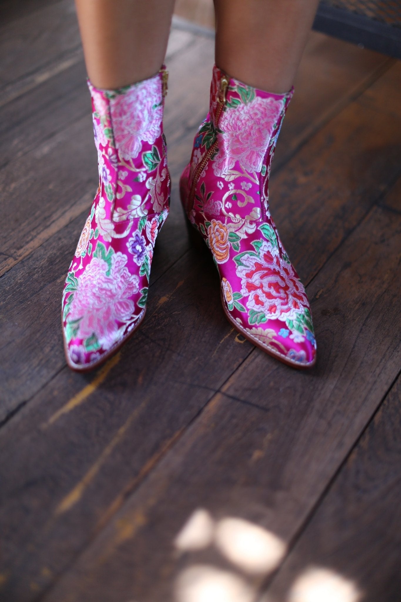 SILK ANKLE BOOTS TIFFANY - BANGKOK TAILOR CLOTHING STORE - HANDMADE CLOTHING