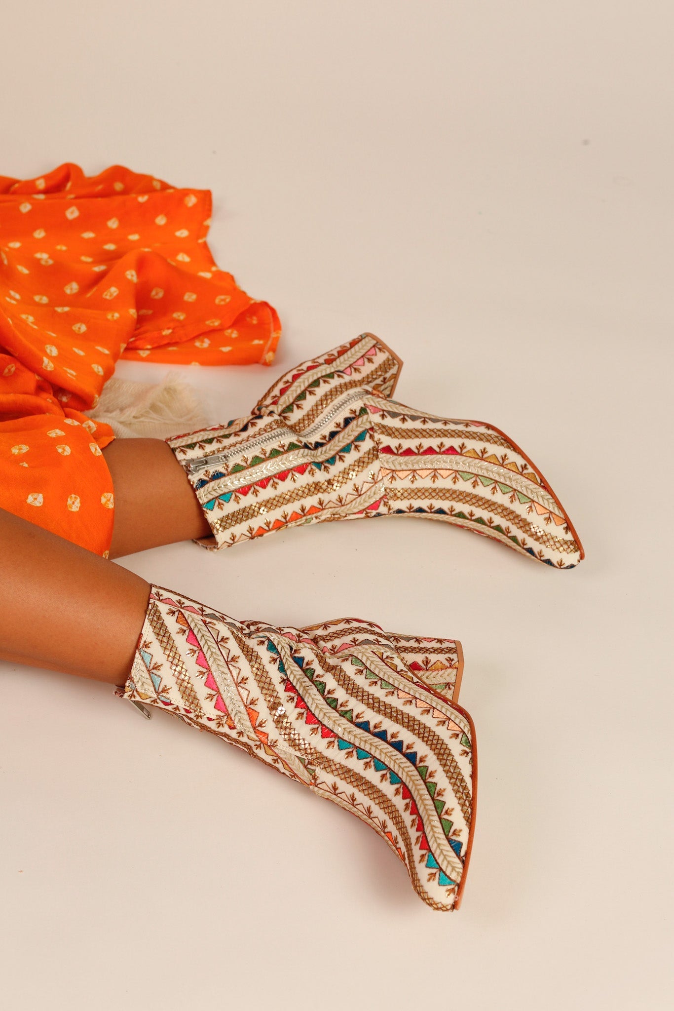 SILK EMBROIDERED BOOTS ADRA - BANGKOK TAILOR CLOTHING STORE - HANDMADE CLOTHING