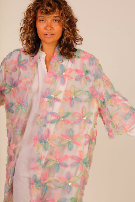 SILK EMBROIDERED KIMONO SONDY - BANGKOK TAILOR CLOTHING STORE - HANDMADE CLOTHING