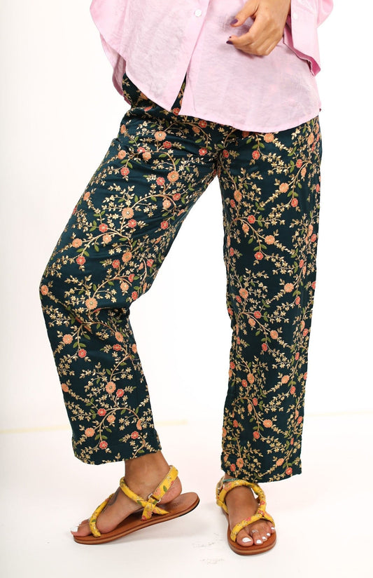 SILK EMBROIDERED PANTS ELOISE - BANGKOK TAILOR CLOTHING STORE - HANDMADE CLOTHING