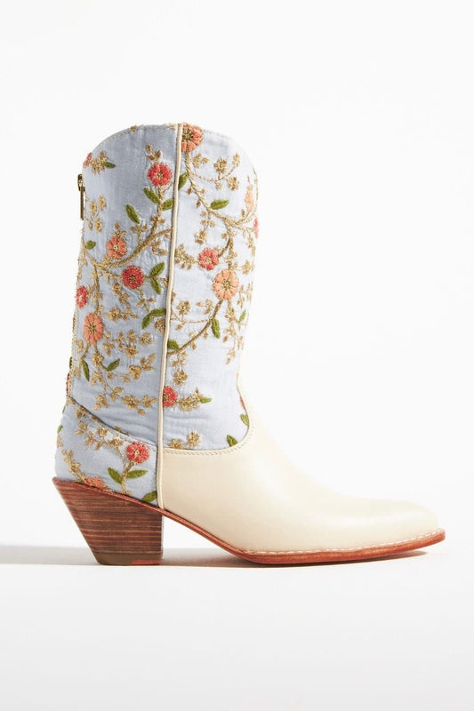 SILK EMBROIDERED WESTERN BOOTS LOUIS - BANGKOK TAILOR CLOTHING STORE - HANDMADE CLOTHING