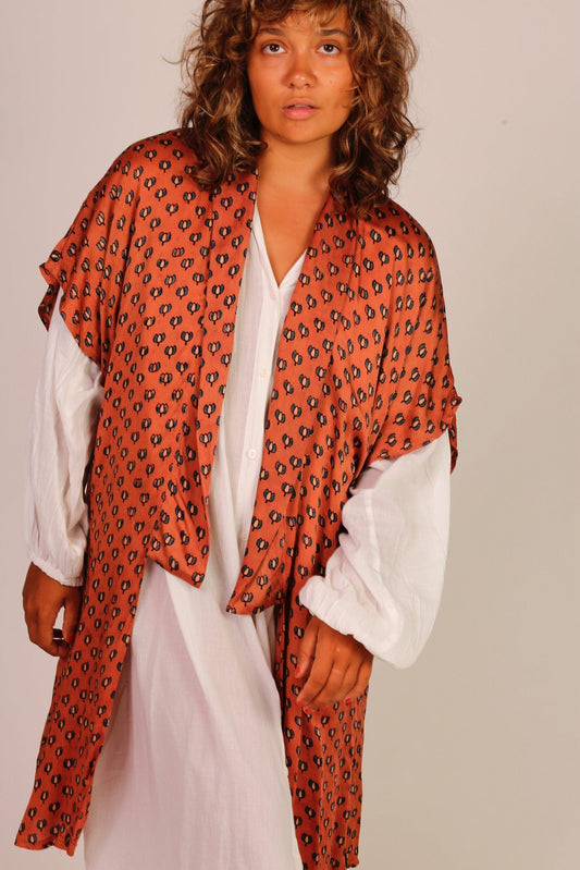 SILK KIMONO ANNIKA - BANGKOK TAILOR CLOTHING STORE - HANDMADE CLOTHING