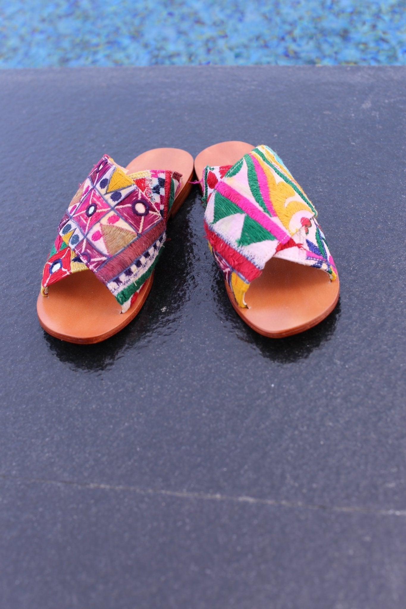 SPRING EMBROIDERED PATCHWORK SANDALS DOAN - BANGKOK TAILOR CLOTHING STORE - HANDMADE CLOTHING