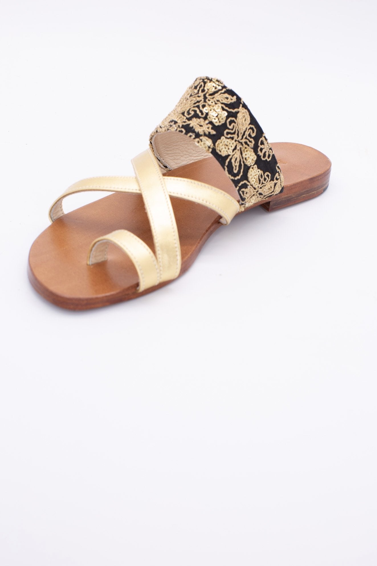 STRAP LEATHER SANDALS MARIEL - BANGKOK TAILOR CLOTHING STORE - HANDMADE CLOTHING