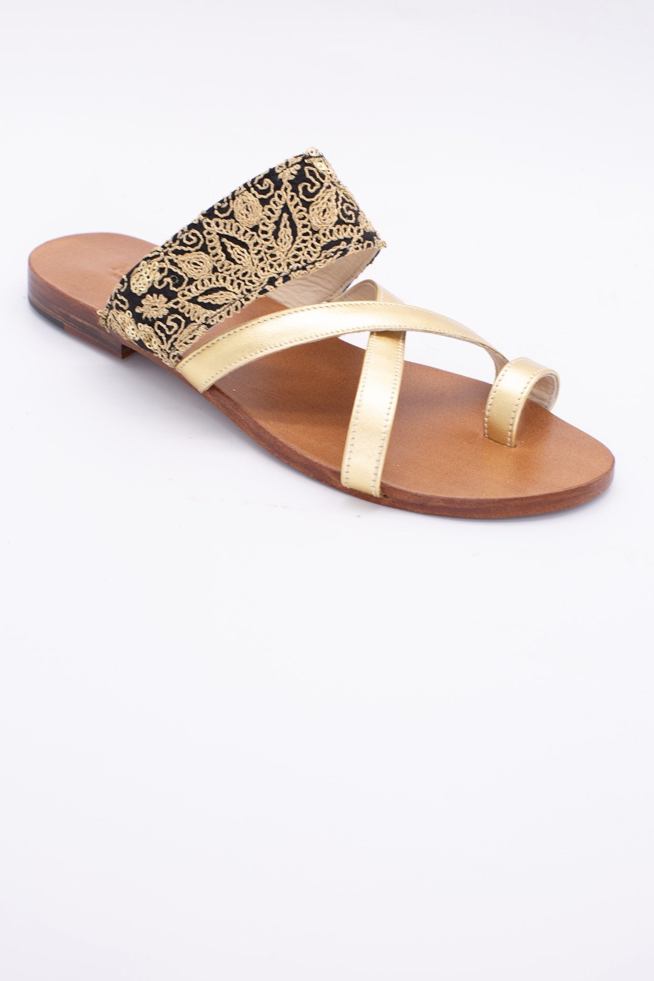 STRAP LEATHER SANDALS MARIEL - BANGKOK TAILOR CLOTHING STORE - HANDMADE CLOTHING