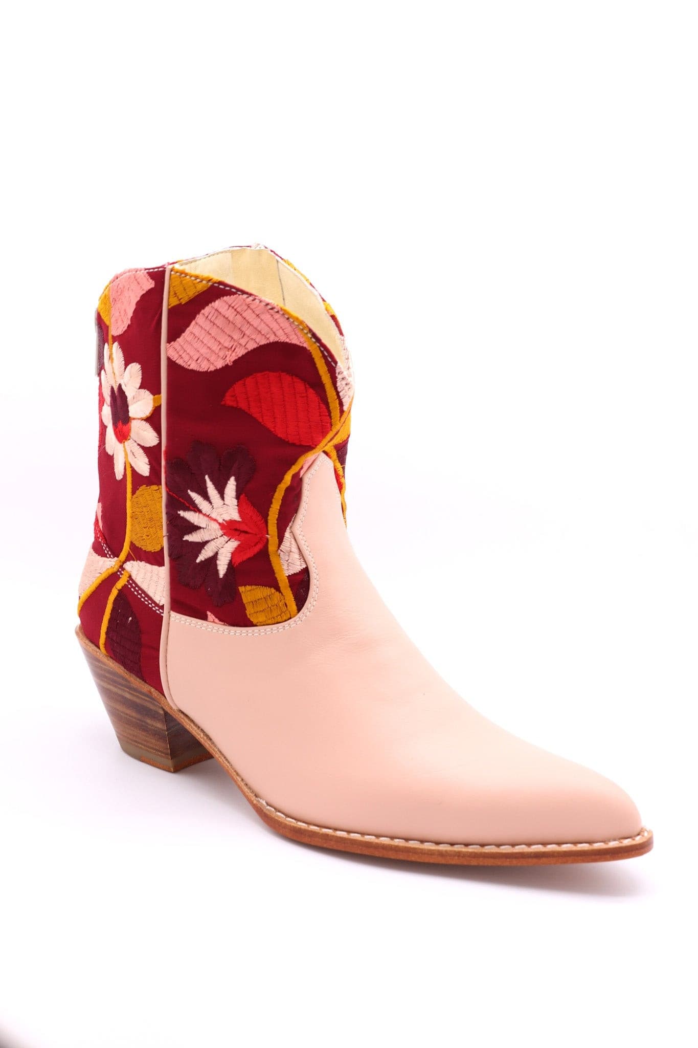 TENDER PINK FLOWER BOOTS SIA - BANGKOK TAILOR CLOTHING STORE - HANDMADE CLOTHING