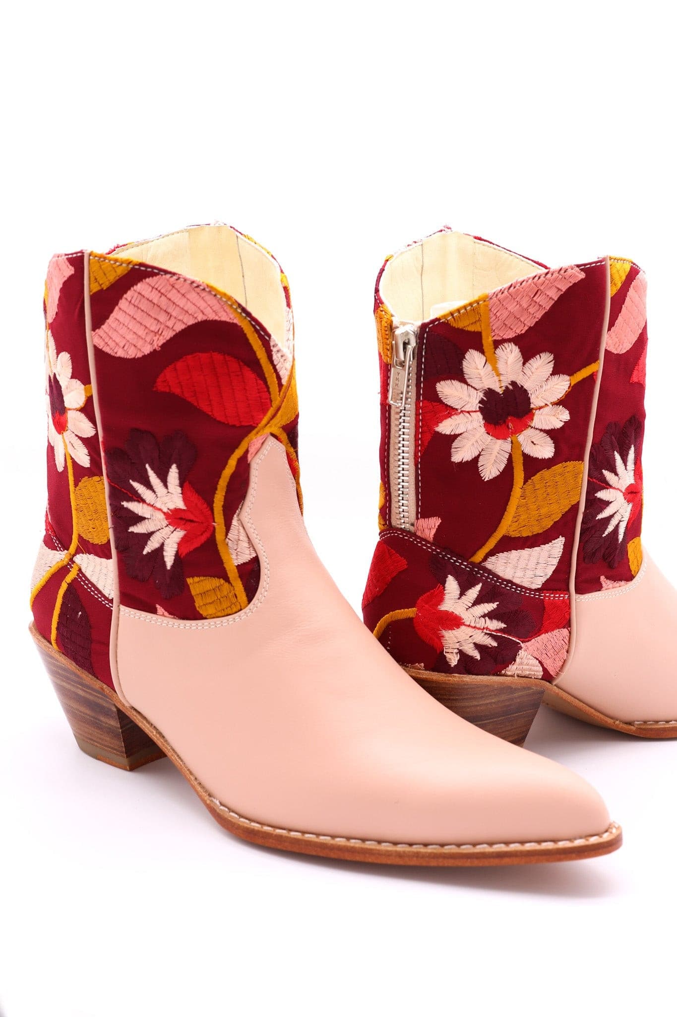 TENDER PINK FLOWER BOOTS SIA - BANGKOK TAILOR CLOTHING STORE - HANDMADE CLOTHING