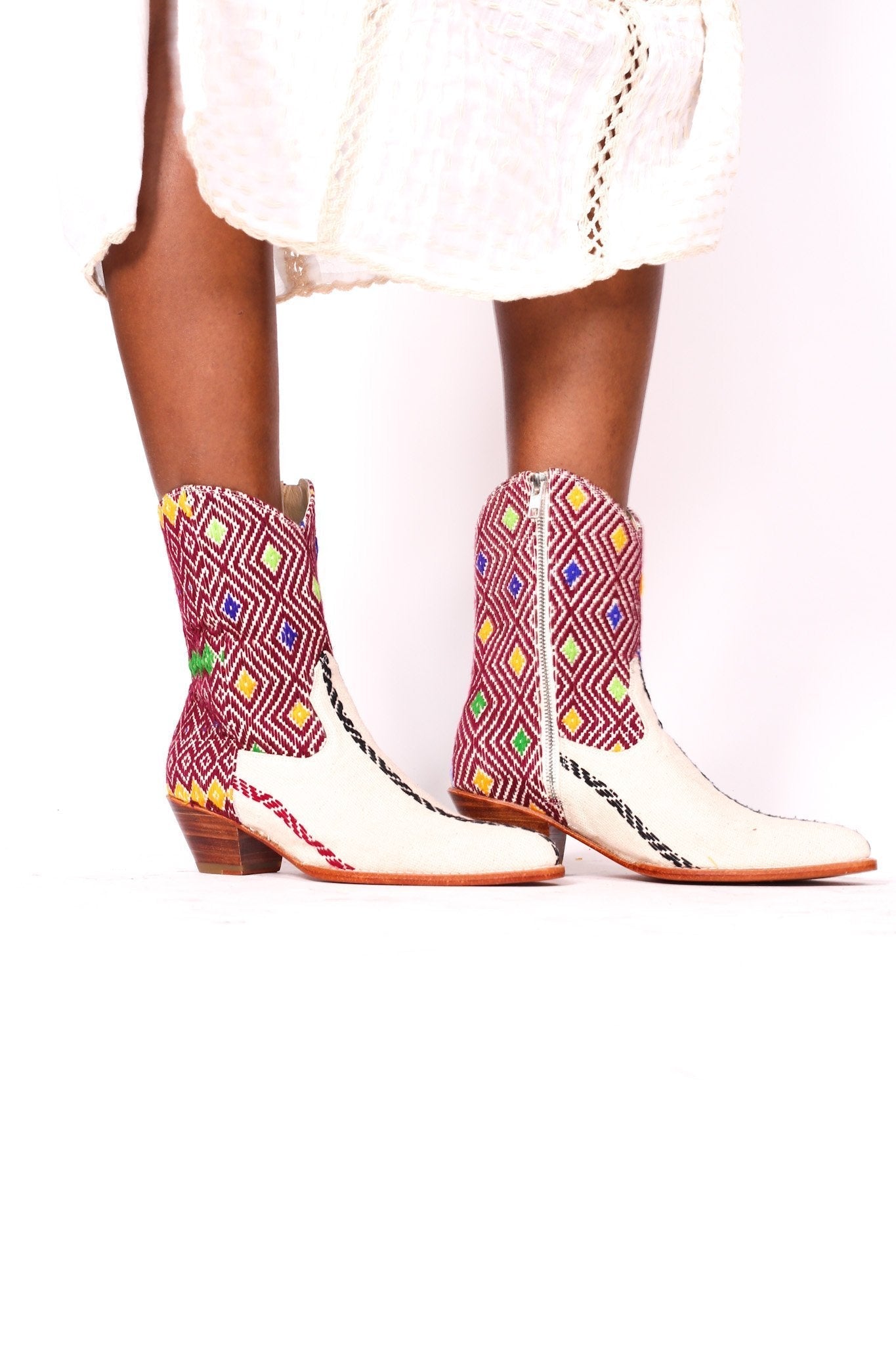 TRIBAL HMONG FABRIC BOOTS X ANTHROPOLOGIE - BANGKOK TAILOR CLOTHING STORE - HANDMADE CLOTHING