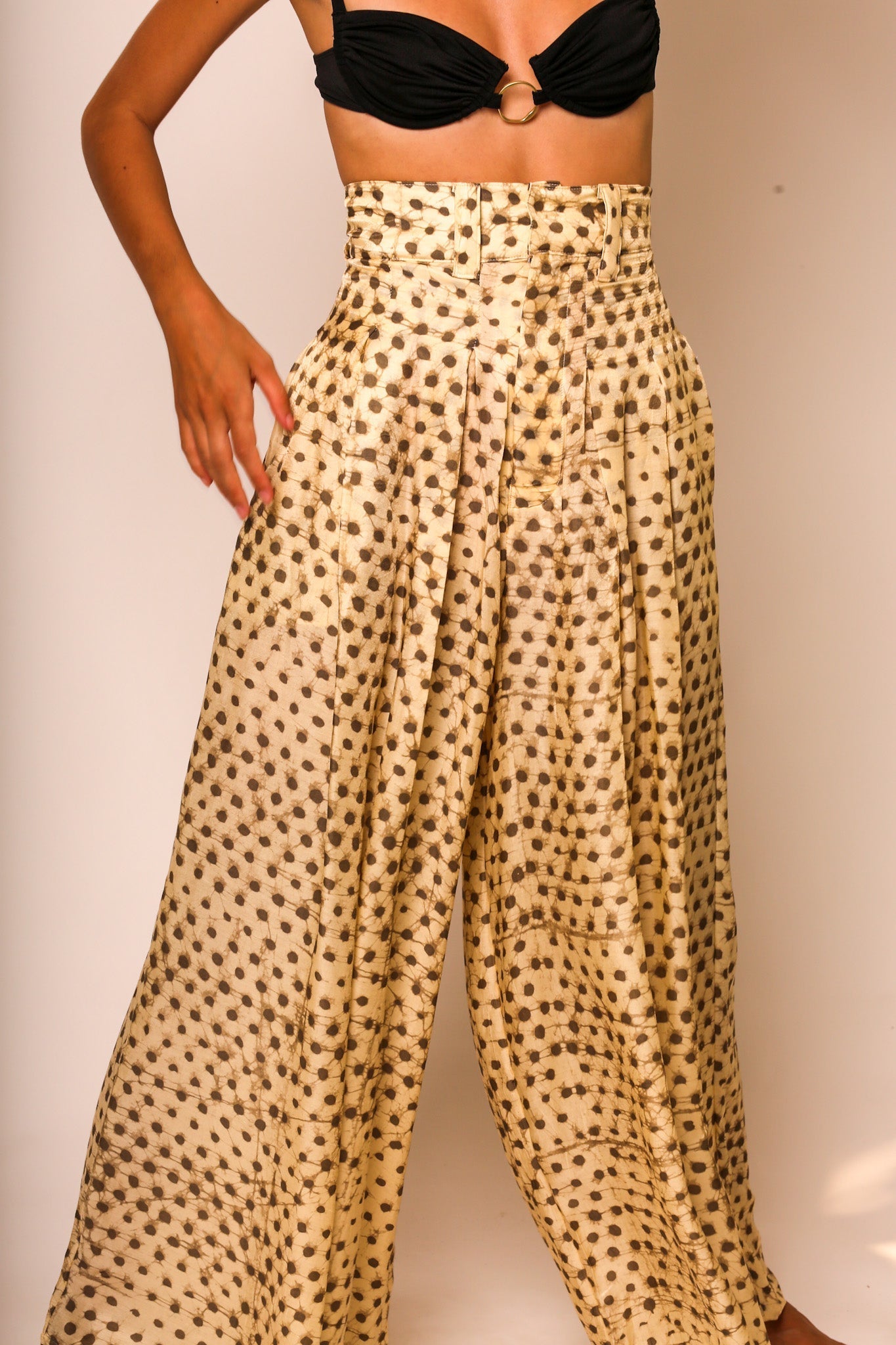 WIDE LEG SILK PANTS PENNY - BANGKOK TAILOR CLOTHING STORE - HANDMADE CLOTHING