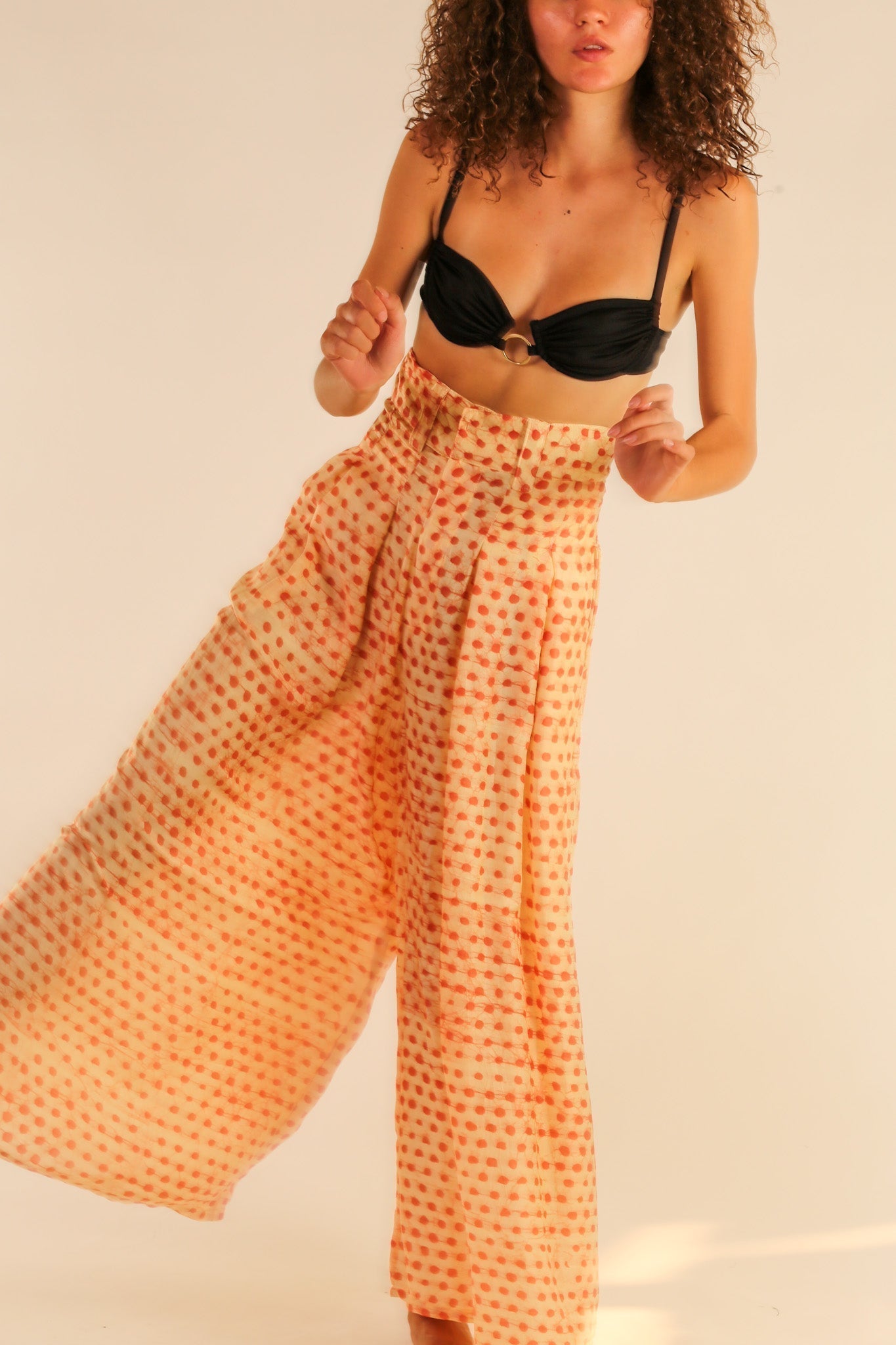 WIDE LEG SILK PANTS PENNY - BANGKOK TAILOR CLOTHING STORE - HANDMADE CLOTHING