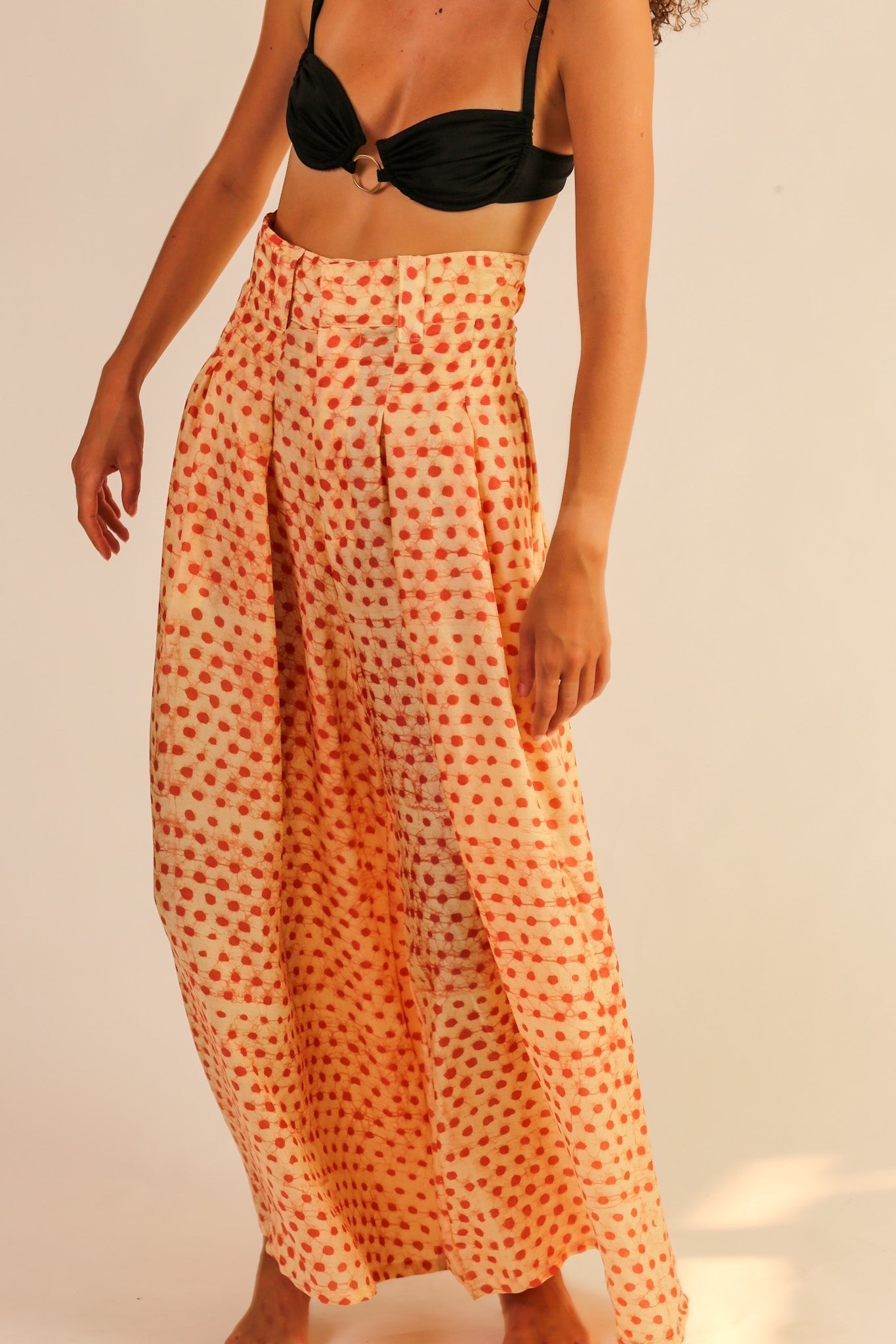 WIDE LEG SILK PANTS PENNY - BANGKOK TAILOR CLOTHING STORE - HANDMADE CLOTHING