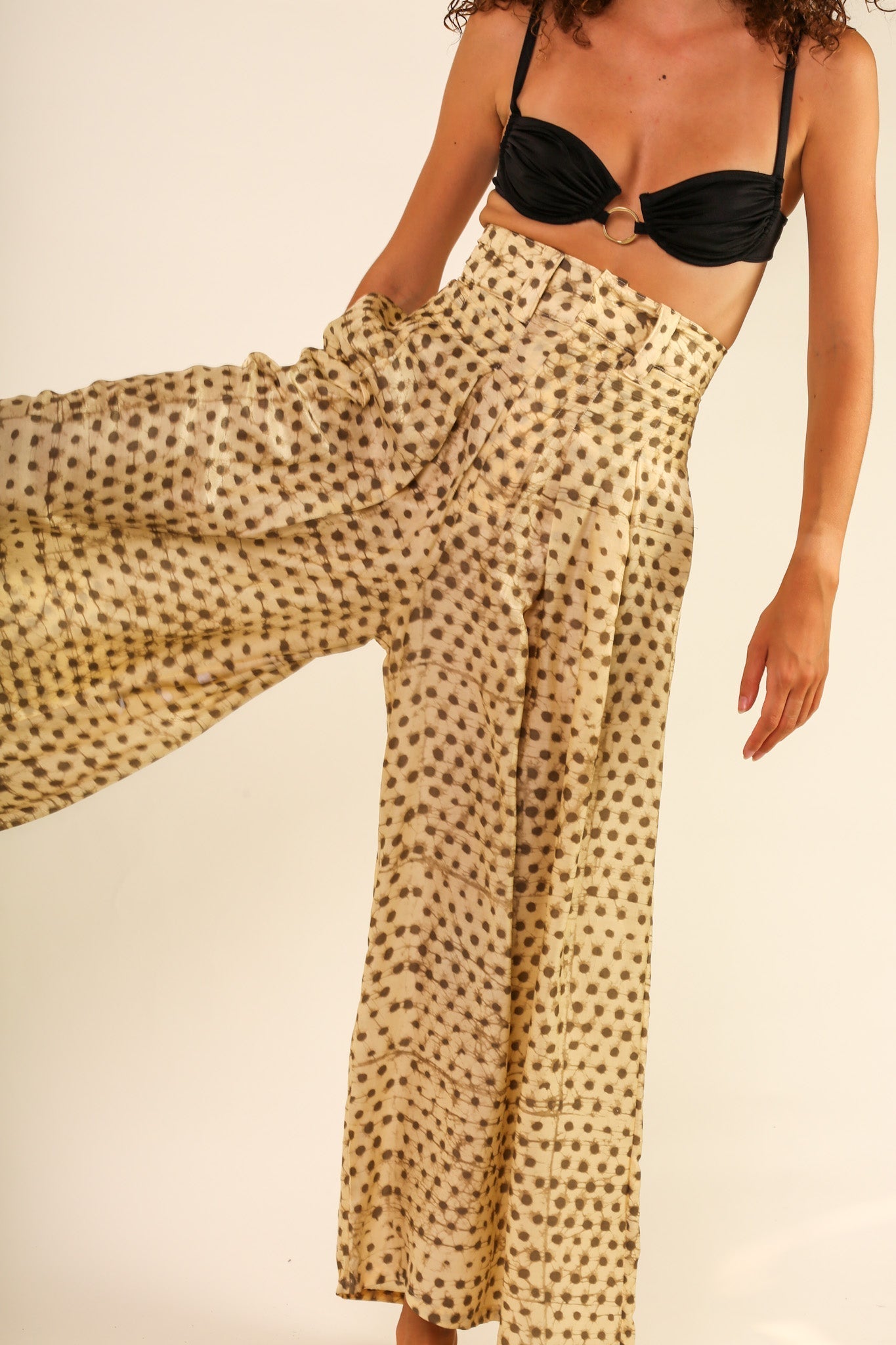 WIDE LEG SILK PANTS PENNY - BANGKOK TAILOR CLOTHING STORE - HANDMADE CLOTHING