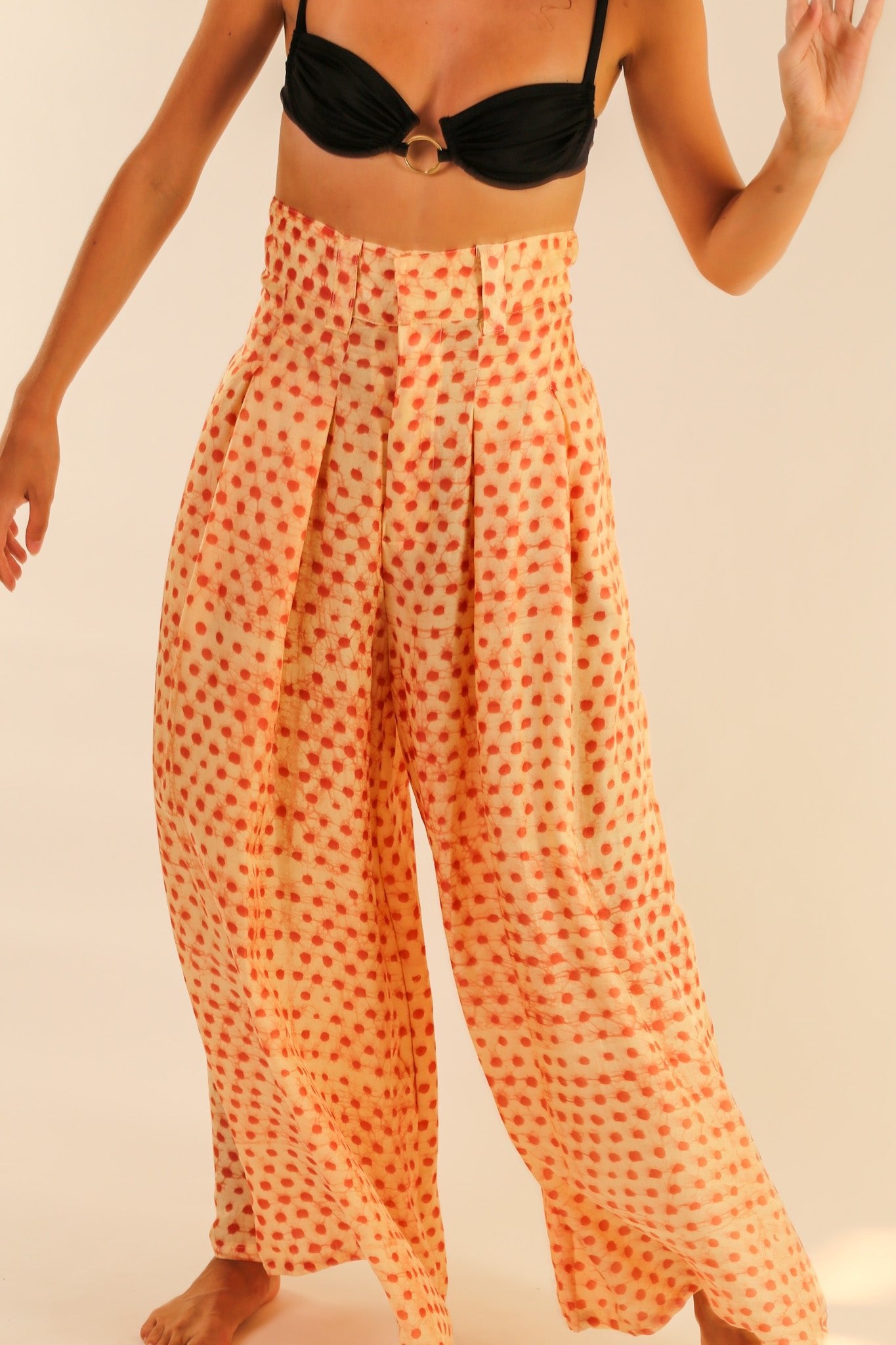 WIDE LEG SILK PANTS PENNY - BANGKOK TAILOR CLOTHING STORE - HANDMADE CLOTHING