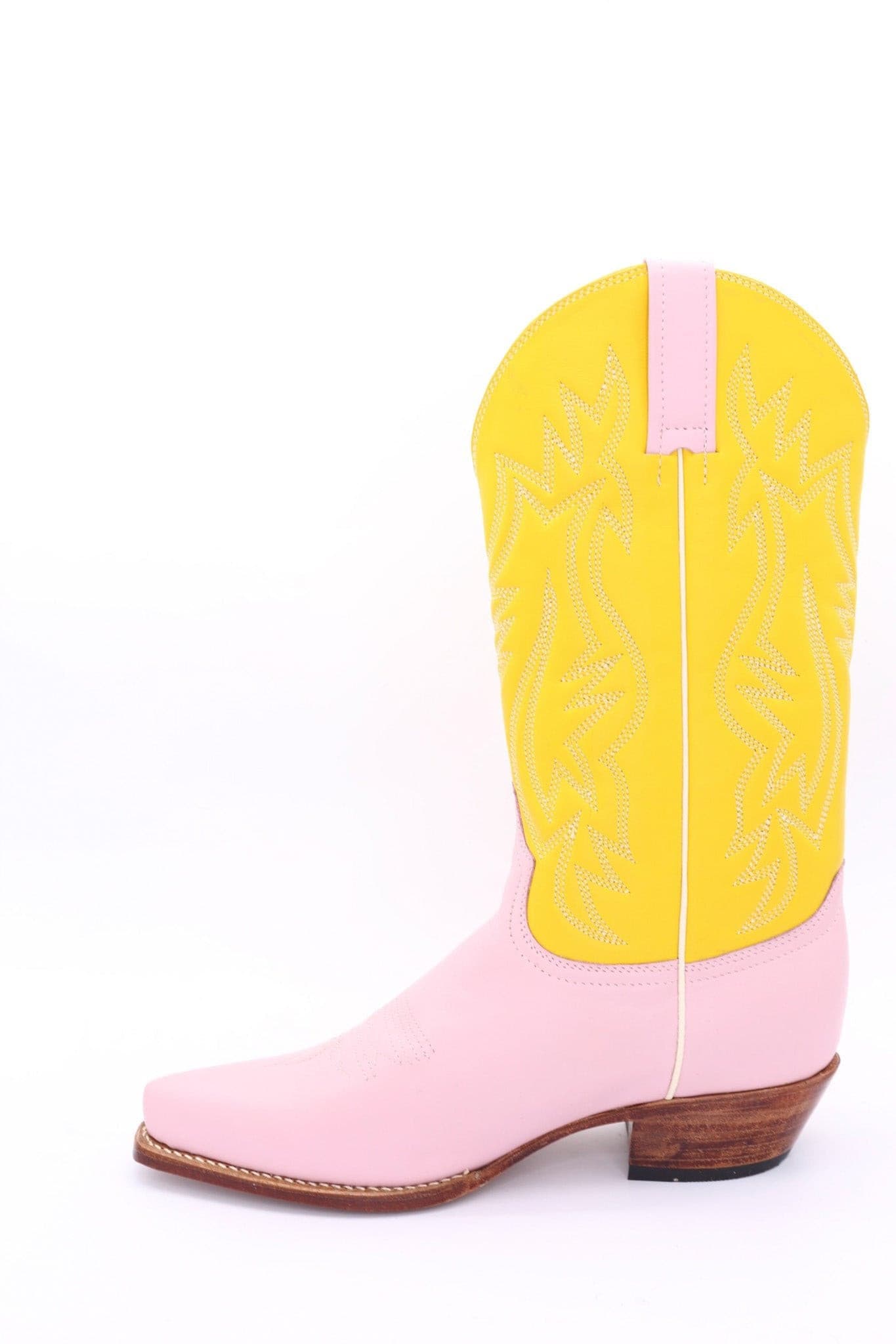 YELLOW PINK BOOTS MARJON - BANGKOK TAILOR CLOTHING STORE - HANDMADE CLOTHING