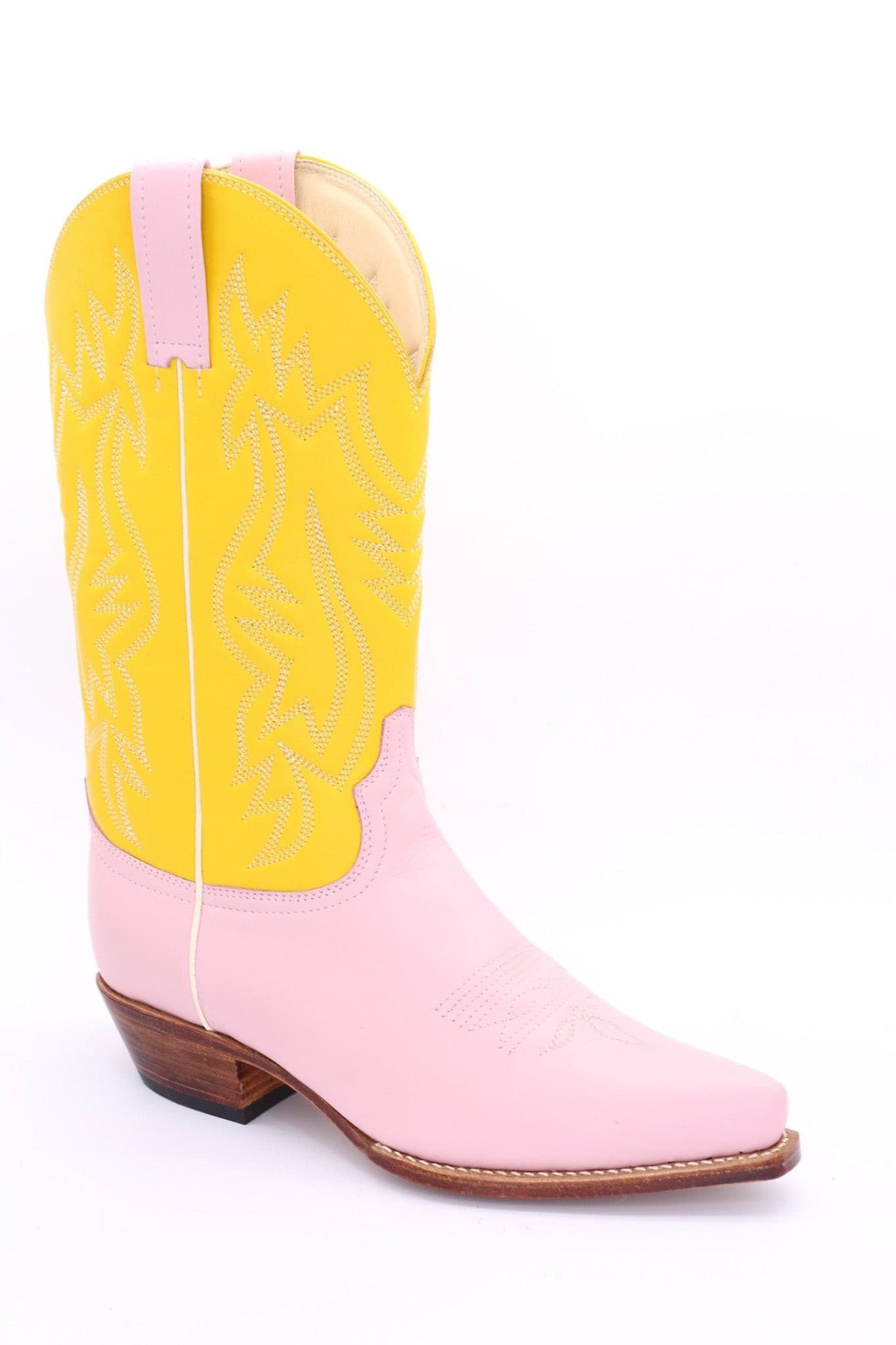 YELLOW PINK BOOTS MARJON - BANGKOK TAILOR CLOTHING STORE - HANDMADE CLOTHING